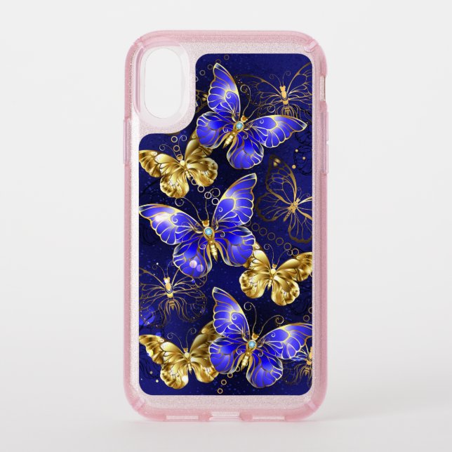 Composition with Sapphire Butterflies Speck iPhone XR Case (Front)