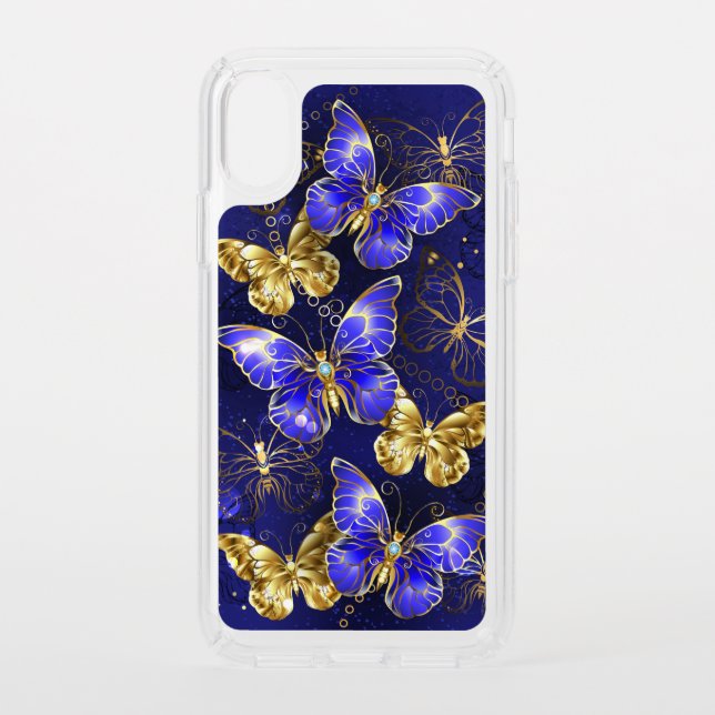 Composition with Sapphire Butterflies Speck iPhone XS Case (Front)