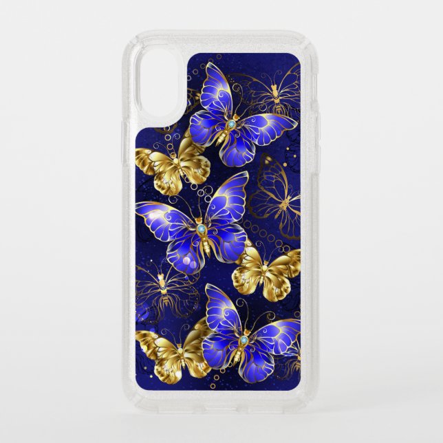 Composition with Sapphire Butterflies Speck iPhone XS Case (Front)