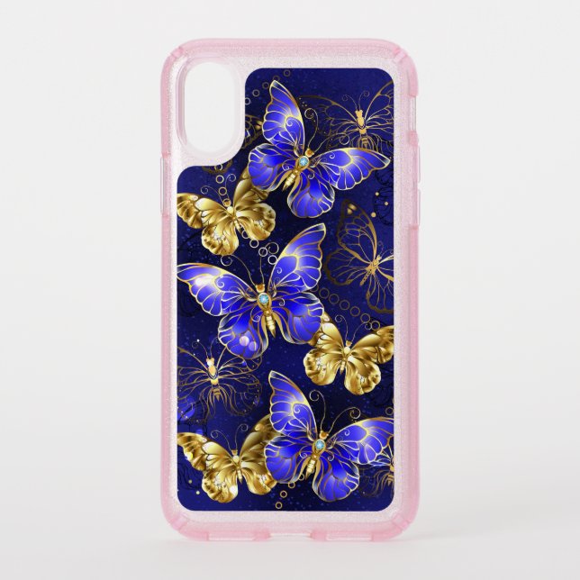 Composition with Sapphire Butterflies Speck iPhone XS Case (Front)