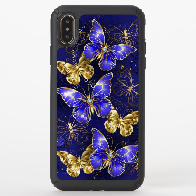 Composition with Sapphire Butterflies Speck iPhone XS Max Case (Front)