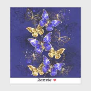 Composition with Sapphire Butterflies Sticker