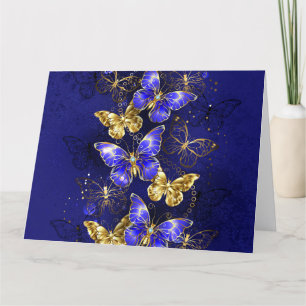 Composition with Sapphire Butterflies Thank You Card