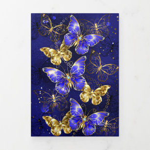 Composition with Sapphire Butterflies Tri-Fold Program