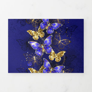 Composition with Sapphire Butterflies Tri-Fold Program