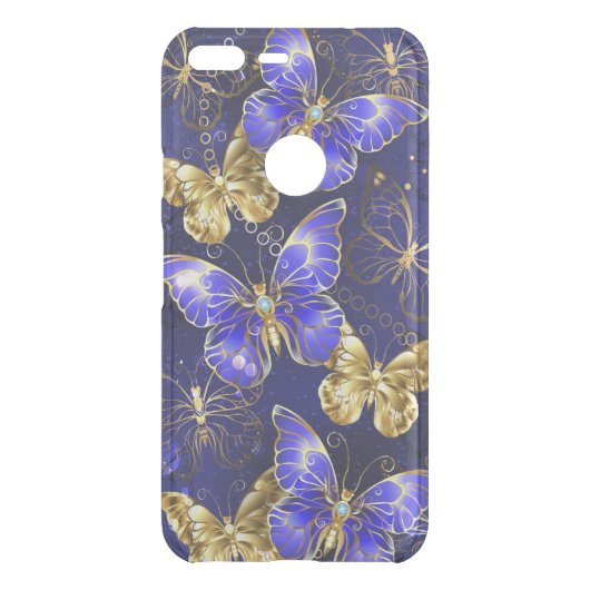 Composition with Sapphire Butterflies Uncommon Google Pixel XL Case (Back)