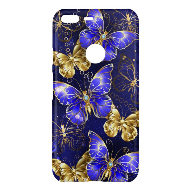 Composition with Sapphire Butterflies Uncommon Google Pixel XL Case (Back)