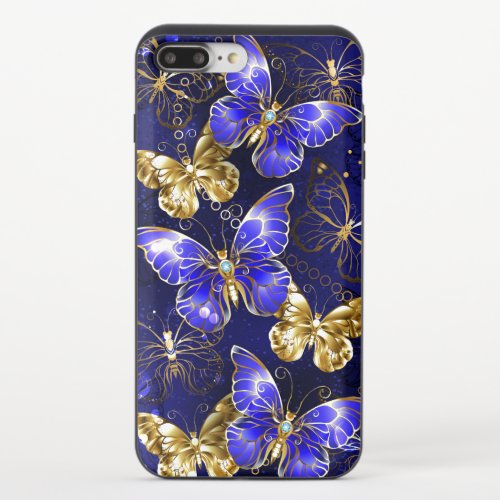 Composition with Sapphire Butterflies iPhone 87 Plus Slider Case