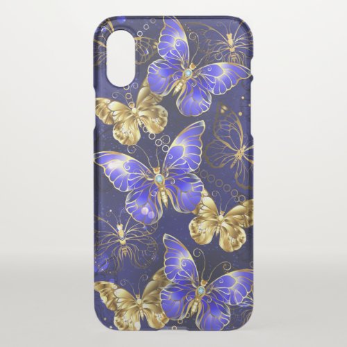 Composition with Sapphire Butterflies iPhone XS Case