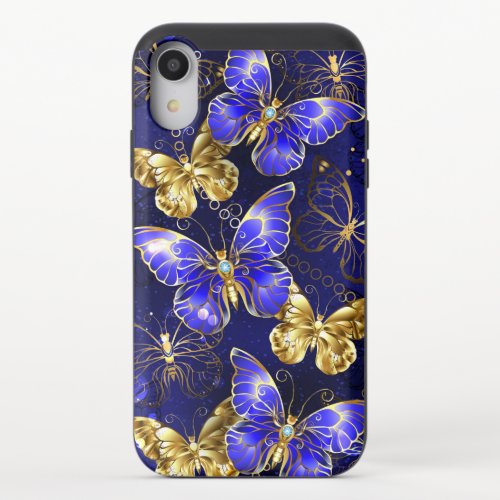 Composition with Sapphire Butterflies iPhone XR Slider Case