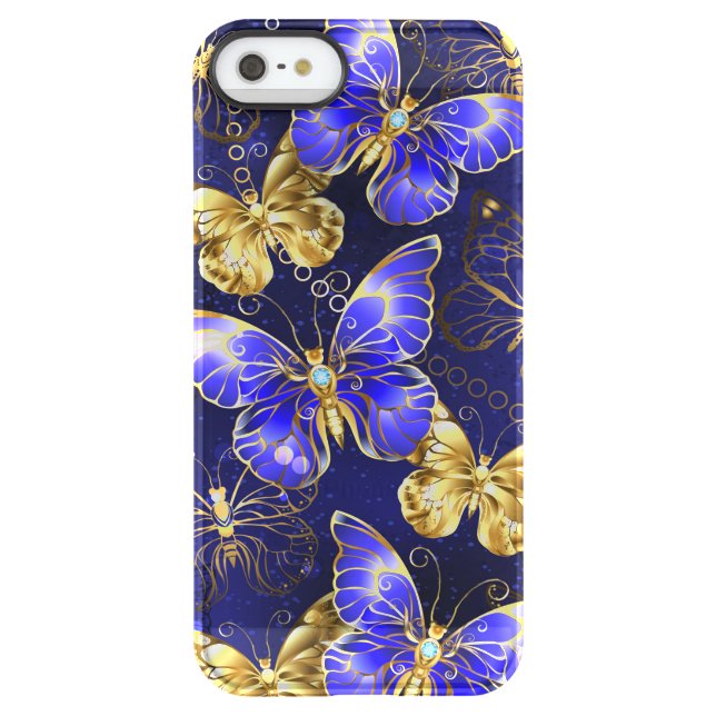 Composition with Sapphire Butterflies Uncommon iPhone Case (Back)