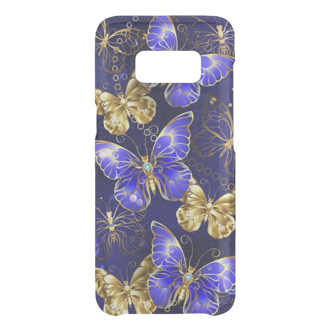 Composition with Sapphire Butterflies Uncommon Samsung Galaxy Case (Back)