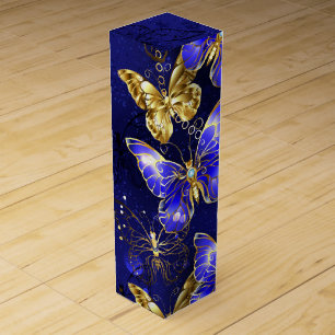 Composition with Sapphire Butterflies Wine Box