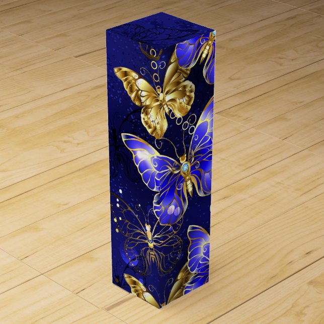 Composition with Sapphire Butterflies Wine Box (Front)