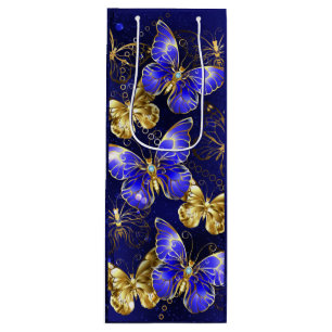 Composition with Sapphire Butterflies Wine Gift Bag