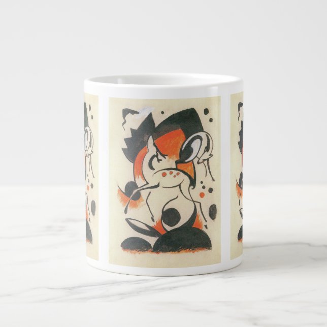 Composition with Two Deer by Franz Marc Giant Coffee Mug (Front)