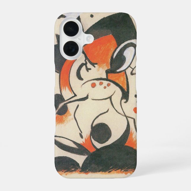 Composition with Two Deer by Franz Marc Iphone Case (Back)