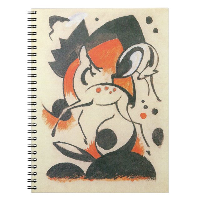 Composition with Two Deer by Franz Marc Notebook (Front)