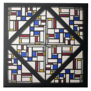 Composition with Window with Coloured Glass Ceramic Tile