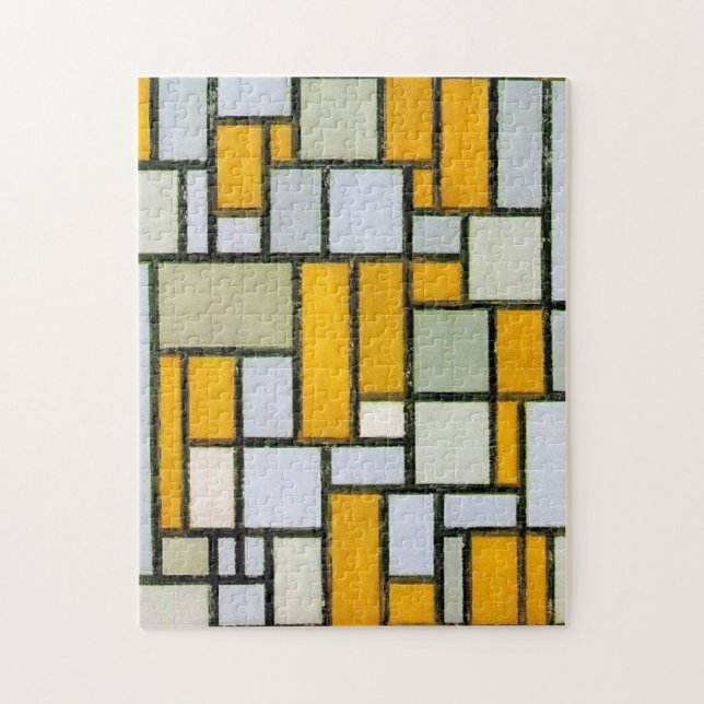 Composition Yellow and Gray, Mondrian Jigsaw Puzzle (Vertical)
