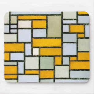 Composition Yellow and Gray, Mondrian Mouse Pad