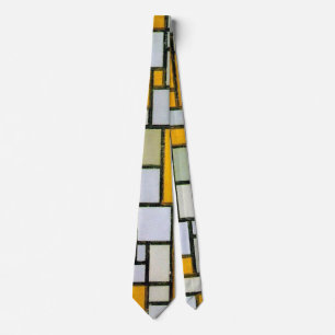 Composition Yellow and Gray, Mondrian Neck Tie