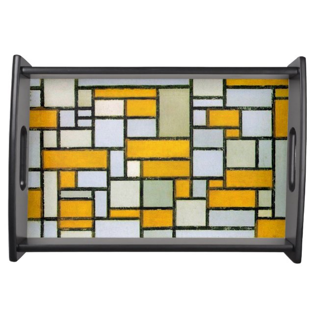 Composition Yellow and Gray, Mondrian Serving Tray (Front)
