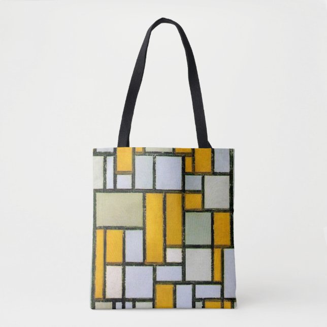 Composition Yellow and Gray, Mondrian Tote Bag (Front)