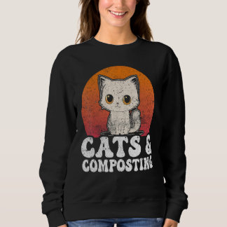 Compost Cats And Composting Expert Composter Worms Sweatshirt
