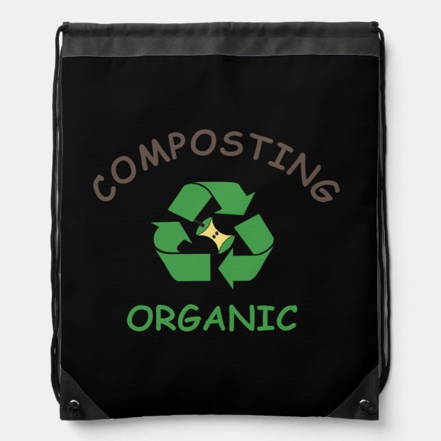 compost composting composter organic farming drawstring bag (Front)