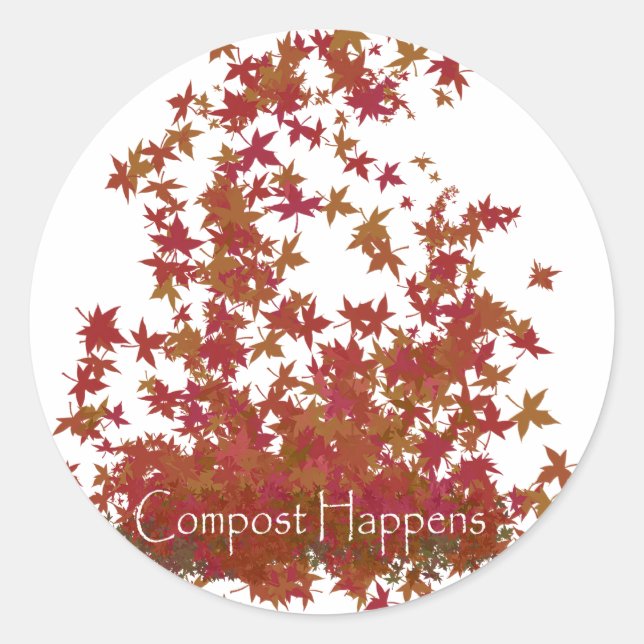 Compost Happens Classic Round Sticker (Front)