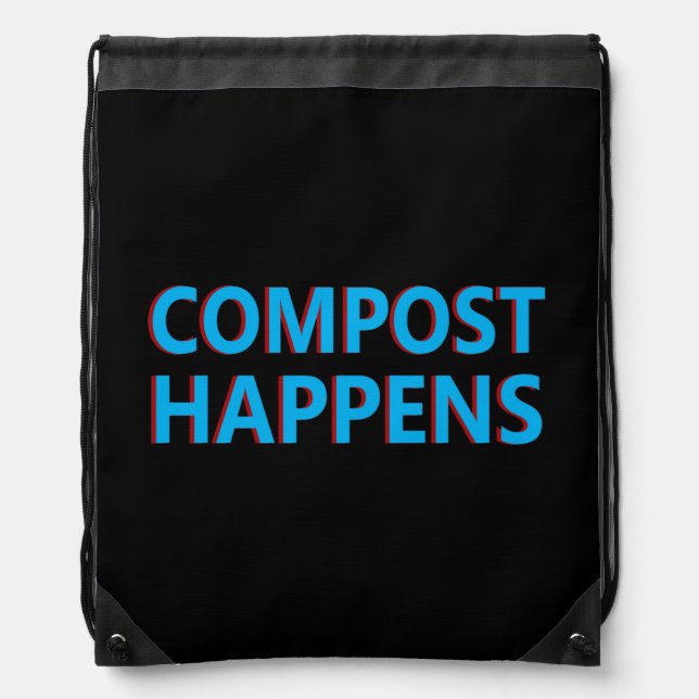 compost happens composter composting drawstring bag (Front)