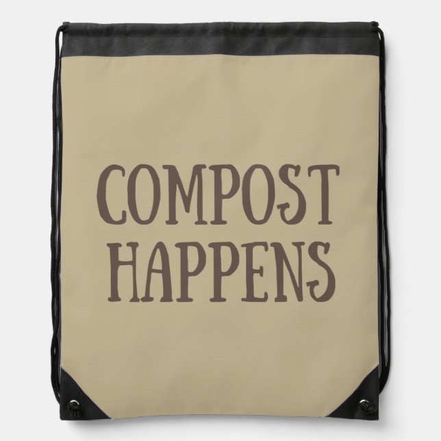 compost happens composter drawstring bag (Front)