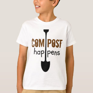 Compost Happens Mulch Humor Shovel T-Shirt