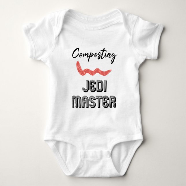 Composting Jedi Master Baby Bodysuit (Front)