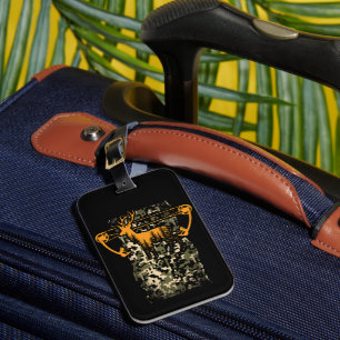 Compound Bow Deer Hunting Graphic Luggage Tag