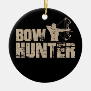 Compound Bow Hunting Deer Sport Hunt Hobby Ceramic Ornament