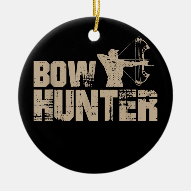 Compound Bow Hunting Deer Sport Hunt Hobby  Ceramic Ornament (Front)