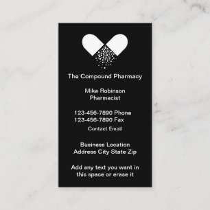 Compound Pharmacy Pharmacist Business Cards