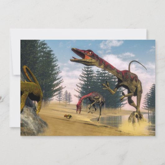 Compsognathus dinosaurs - 3D render (Front)