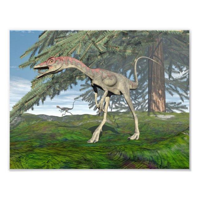 Compsognathus dinosaurs - 3D render Photo Print (Front)