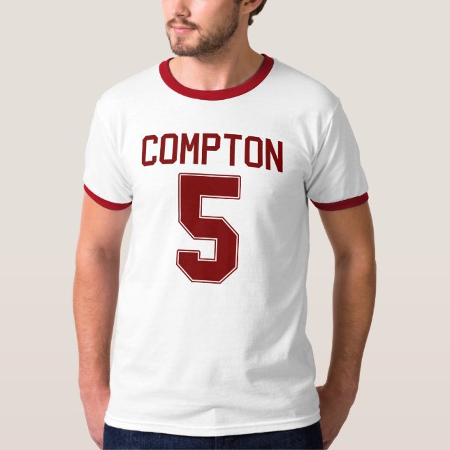 Compton #5 Football Jersey T-Shirt (Front)