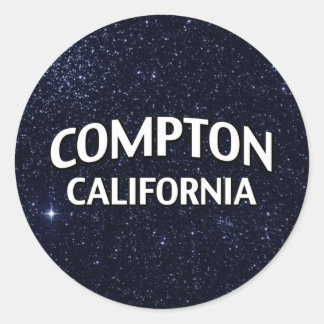 Compton California Classic Round Sticker