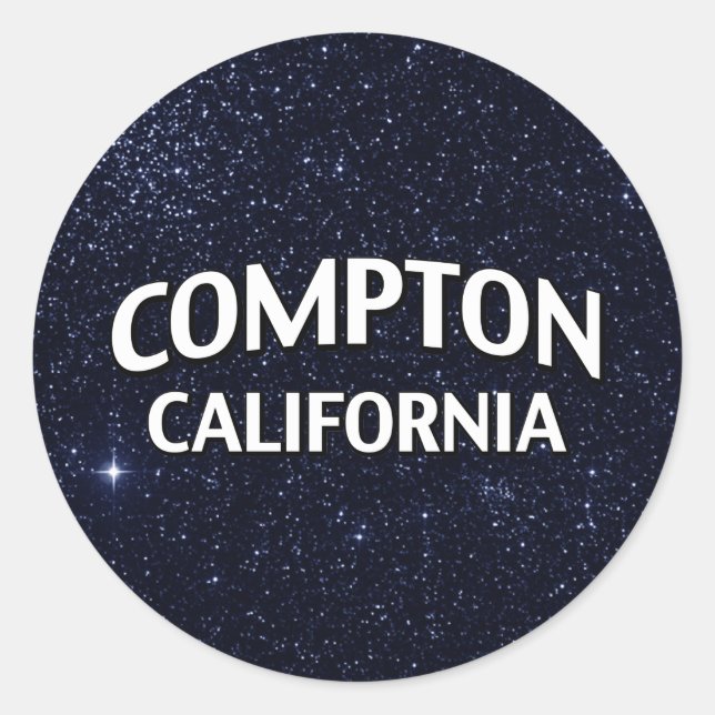 Compton California Classic Round Sticker (Front)