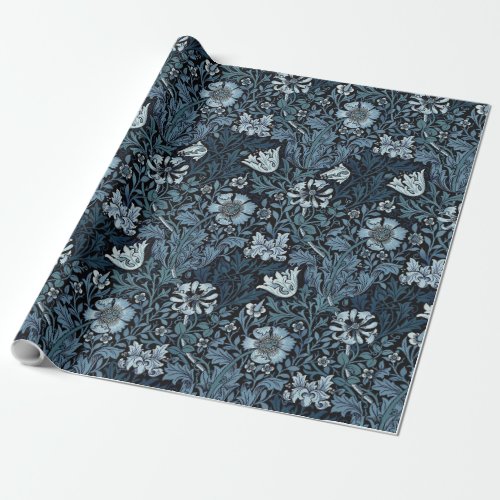 COMPTON FLORAL IN TWILIGHT _ WILLIAM MORRIS WRAPPING PAPER