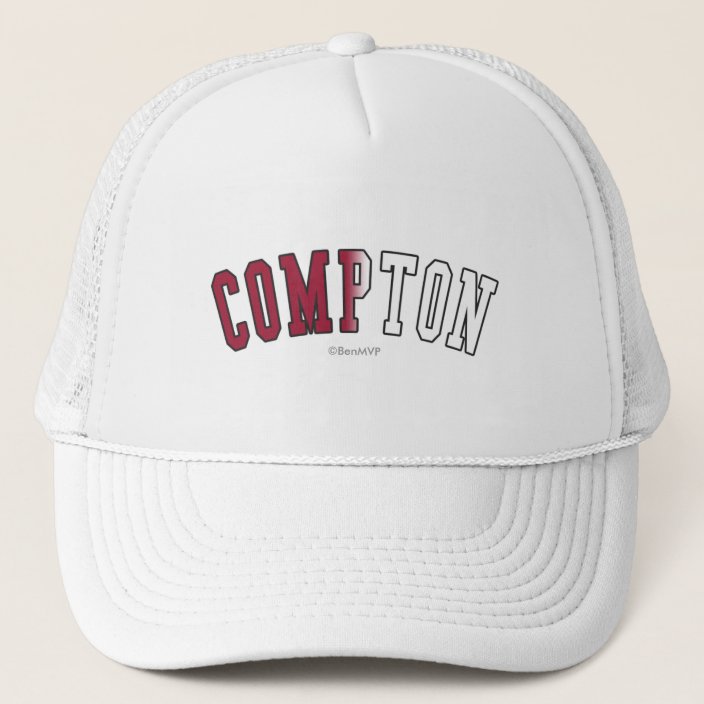 Compton in California State Flag Colors Mesh Hat