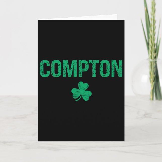 Compton Irish Shamrock St Patrick's Day  Card (Front)