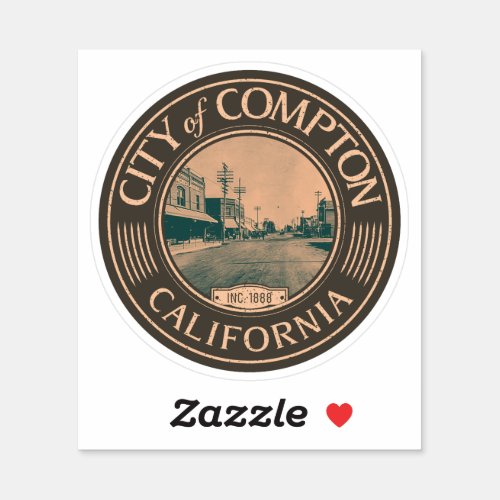 COMPTON LOS ANGELES CALIFORNIA _ CITY OF COMPTON STICKER