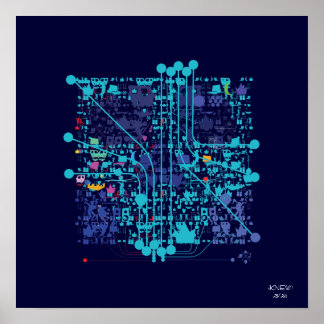 "Compuerchip/Skull Poster" Poster