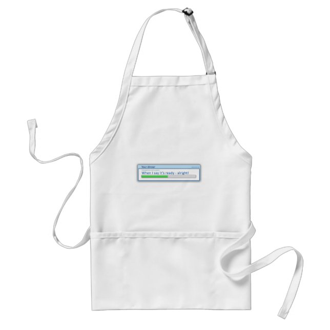 Computer based cooking adult apron (Front)